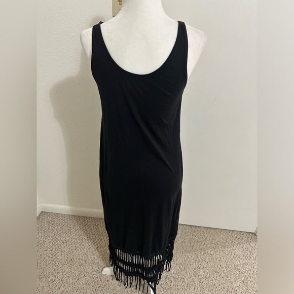 Pepin black fringe boho chic maxi dress sz XS - Picture 4 of 9